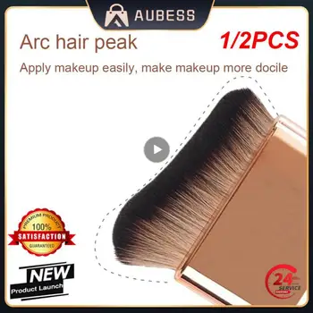 1/2 ADET Açılı Pudra Makyaj fırçalar Vakfı Bronzlaştırıcı makyaj fırçalar Dalgalı Kuaför saç temel kozmetik araçları