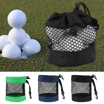 1 adet Golf Topu Net Çanta Tutabilir 12 24 48 Adet Golf Topu Siyah Naylon Depolama Katı Örgü Net Çanta Golfçü İçin Hediye Golf Aksesuarları
