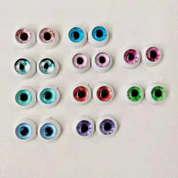 12mm / 14mm / 18mm Plastik Gözler Mavi Mor Basınç Gözler Bebek Aksesuarları İçin 1/6 1/8 1/3 BJD Bebek DIY El Yapımı Göz Küresi