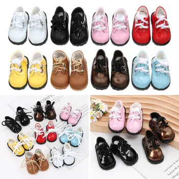 15 - 20cm Bebek için 1/6 Bebek Hediyeleri El Yapımı Parlak deri ayakkabı Mini Giyim Bebek Aksesuarları Bebek Ayakkabıları