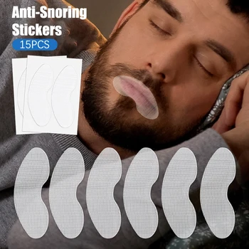 15 sayfalık/30 adet Anti-Horlama Sticker Çocuk Yetişkin Gece Uyku Dudak Burun Solunum Geliştirmek Yama Ağız Düzeltme StickerTape