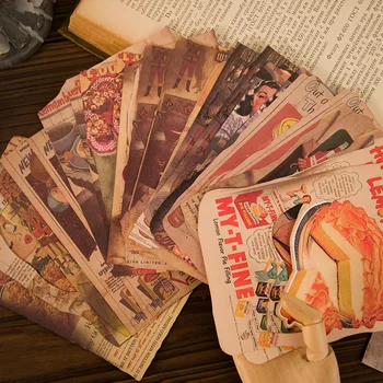 20 takım / grup Memo Pedleri Malzeme Kağıt Nostaljik Parçaları Önemsiz Günlüğü Scrapbooking Kartları Retro Arka Plan dekorasyon kağıdı