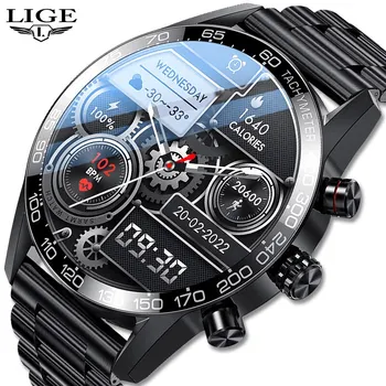 2023 LIGE akıllı saat es Erkekler İçin akıllı bluetooth saat Çağrı Smartwatch Moda İş Saati Yeni Smartband Adam Spor İzci