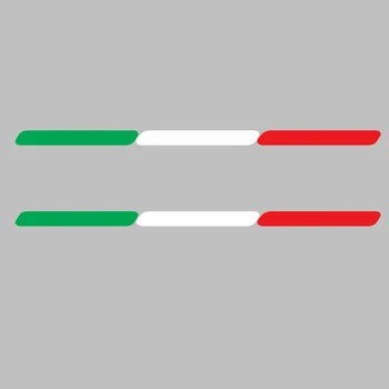 2x İtalya italyan bayrağı Şerit Euro Araba Pencere Tampon Dash Vinil süslü çıkartmalar