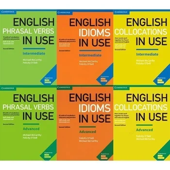 3 Kitap Cambridge ingilizce İngilizce Kelime kullanımda Eşdizimler / deyimler / deyimsel Fiiller Renkli Baskı Orta / İleri