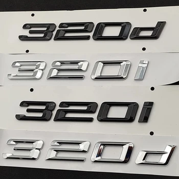 3d ABS Siyah Krom Harfler Araba Arka Bagaj Rozeti Spor Lüks Çizgi Logosu 320i 302d Amblemi BMW E46 E90 F30 G20 Araba Aksesuarları