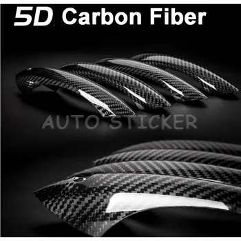 50X100CM 5D karbon elyaflı vinil film yüksek parlak çözgü karbon 5D Folyo Motosiklet Araba Çıkartmaları Aksesuarları Su Geçirmez Otomobiller
