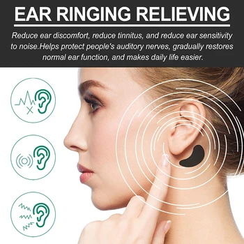 7 Adet Rahatlatıcı kulak bandı Taşınabilir Tinnitus Tedavisi Yama Önlemek Vomitng Geliştirmek Dinleme Anti Baş Ağrısı Kulak Zil Yama
