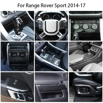 ABS Karbon Fiber Merkezi Konsol Dekorasyon Kapak Trim İçin Land Rover Range Rover Sport 2014-2017 Araba İç Aksesuarları