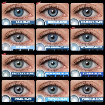AMARA 1 Çift Kontakt Lensler Gözler İçin Renk Doğal Mavi Kahverengi Güzellik Yıllık Kozmetik Kontaklar Gözler Makyaj Göz Kontakları Lens
