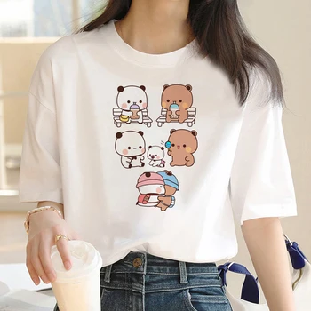 Bubu Dudu t-shirt kadın yaz Y2K üst kadın japon animesi grafik giyim