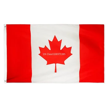 büyük Kanada bayrağı 90 * 150cm yüksek kaliteli Kanada ulusal bayrağı kapalı açık dekor bayrakları 3x5