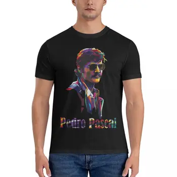Insanlar T-Shirt Erkekler Pedro Pascal Komik %100 % Pamuk Tee Gömlek Yuvarlak Boyun Kısa Kollu T Shirt Parti Giyim