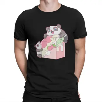 Kawaii Anime Panda Adam TShirt Panda Çilekli Süt Kawaii Ayırt Edici T Shirt Harajuku Streetwear Yeni Trend