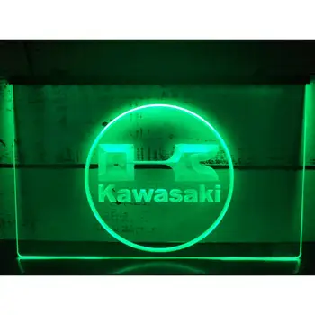 Kawasaki Yarış Motosiklet Bar LED Neon Burcu - 3D Oyma Duvar Sanatı Ev, Oda,Yatak Odası,Ofis, Çiftlik Evi Dekor
