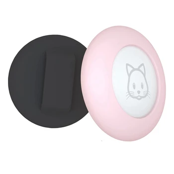 Kedi Yaka Tutucu, Hava Etiketi İçin Kedi Yaka Tutucu İçin Uyumlu Apple Airtag GPS İzci, 4 Paket Kılıf Kapak Siyah Ve Pembe