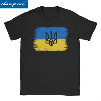 Komik Ukrayna Ukrayna Ulusal Bayrak T-Shirt Erkek Kadın Ekip Boyun %100 % Pamuk T Shirt Kısa Kollu Tee Gömlek Hediye Fikir Tops