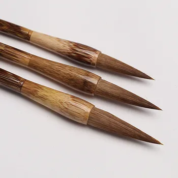 Kurt Saç Çin Fırça Kalem Düzenli Komut Kaligrafi Uygulama Yazı Fırçası Çakal Saç Çin Manzara Mürekkep Boyama Fırçaları
