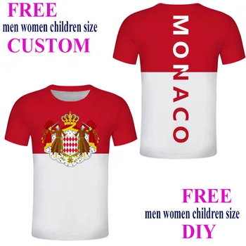 Monaco T Shirt Özel Avrupa Ülke Bayrağı Arması Monaco FC Futbol Yarış T Shirt Seyahat Hatıra Hediyeler Spor Giyim
