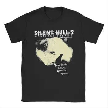 Serin Huzursuz Rüyalar Sessiz Tepe erkek t-shirtü O Boyun Saf Pamuk T Shirt Kısa Kollu Tees 4XL 5XL Giyim