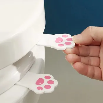 Sevimli Tuvalet Koltuk Kaldırıcı Karikatür Tuvalet Kapağı Kaldırıcı Yaratıcı Kedi Pençe Kapak Kaldırıcı Flap Açacağı İzole Bakteri Banyo Ev