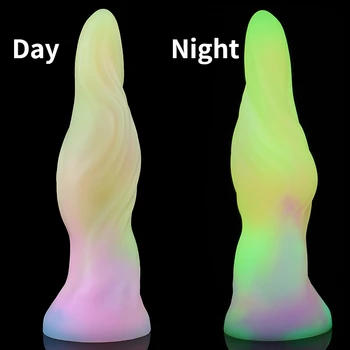 Sevimli Yumuşak Renkli Silikon Aydınlık Yapay Penis Kadın g-spot Masturbator Anal Butt Plug Yetişkin Seks Oyuncak Vantuz Kadınlar için acemi