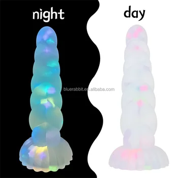 Spiral Silikon Anal Dildos Anal Seks Oyuncak Kadınlar için Eşcinsel Masturbator Yenilik Seks Oyuncakları karanlıkta Glow Dildos