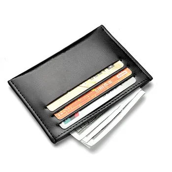 Ultra İnce kart tutucu PU Deri İş küçük cüzdan Mini bozuk para cüzdanı Yüksek Kaliteli Erkek Kadın Taşınabilir Banka Kredi kartı kapağı