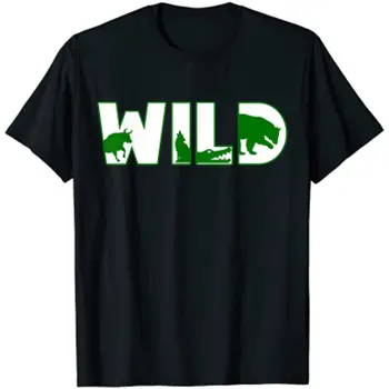 Vahşi Hayvan Sevgilisi Yeşil Hayvan Baskı T-Shirt Büyük Boy T Shirt Erkek Giyim Rahat Pamuklu Günlük Dört Mevsim Harajuku