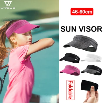 WRELS Sıkı güneşlik şapka için Çocuk Kadın Erkek, Ayarlanabilir Packable Spor Kap, açık Taşınabilir Güneşlik Spor Kap ile Ter
