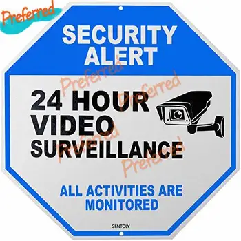 Yüksek Kaliteli Yaratıcı Araba Sticker Video Gözetim İşareti-Ev Güvenlik İşareti-Güvenlik Kamerası İşareti Çıkartması